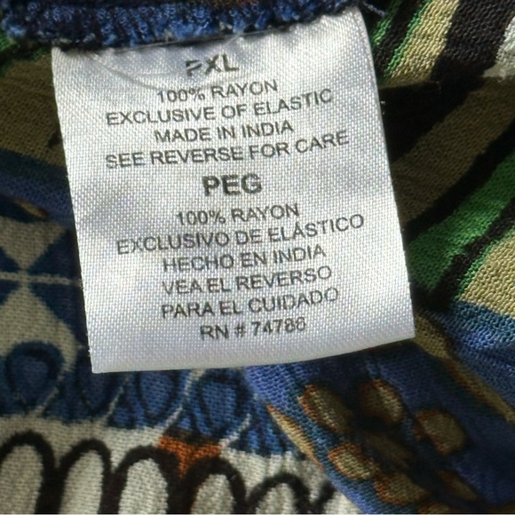 Bila Maxi Skirt Womens PXL Blue Hanky Hem Midi Hippie Cottagecore Boho petite - Picture 6 of 7